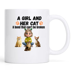 A Girl And Her Cat-Sided Custom Mug 11oz & 15oz