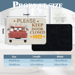 Dogs Planning Escape Truck-Premium Custom Diatomaceous Earth Door Mat | Made in USA