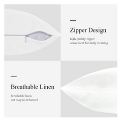 A Girl And Her Dog- Linen Pillowcase + Pillow Insert Set