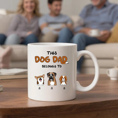 This Dog Dad belongs to- Personalization Custom Coffee 11/15 oz. Accent Mug