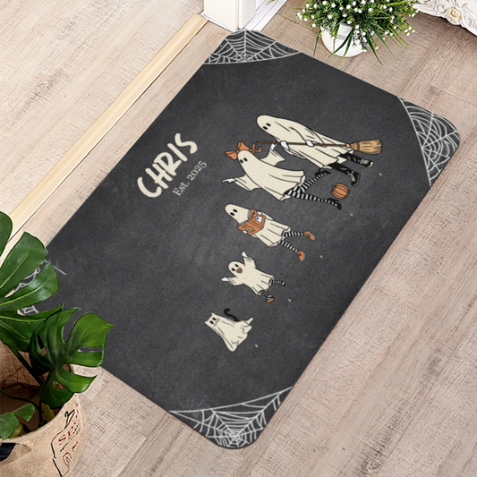 Ghost Family Portrait-Premium Custom Diatomaceous Earth Door Mat | Made in USA