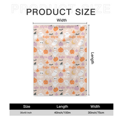 Cute Halloween Name Pattern Write your name-Personalized 300g Flannel Blanket 30×40 inches