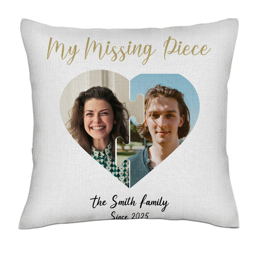 My Missing Piece - Photos - Linen Pillowcase + Pillow Insert Set