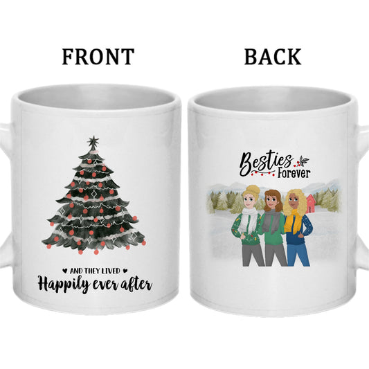 Besties forever-Personalized Double-Sided Custom Mug 11oz & 15oz