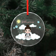 Mom´s little prince -Personalized Custom Round Glass Pendant