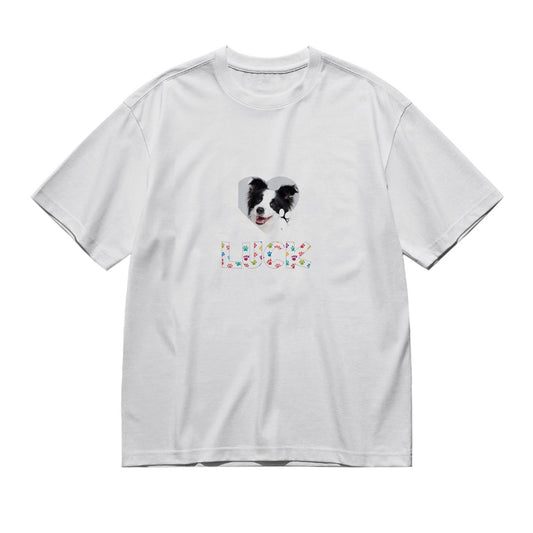 Pet - Photos - Rectangular-200g High-Quality 100% Cotton T-Shirt with Heat Transfer Printing