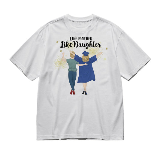 Like mother, like daughter (Back pencil style - Graduation)-200g High-Quality 100% Cotton T-Shirt with Heat Transfer Printing