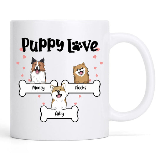 Puppy love- Personalization Custom Coffee 11/15 oz. Accent Mug