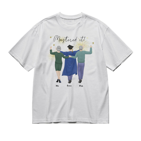 Proud parents (Back pencil style - Graduation)-200g High-Quality 100% Cotton T-Shirt with Heat Transfer Printing