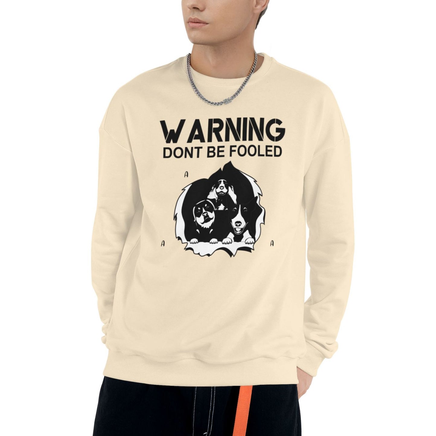 Warning dont be fooled because we are cute- Personalized Custom Eight-Color 310G Cotton Crew-Neck Sweatshirt