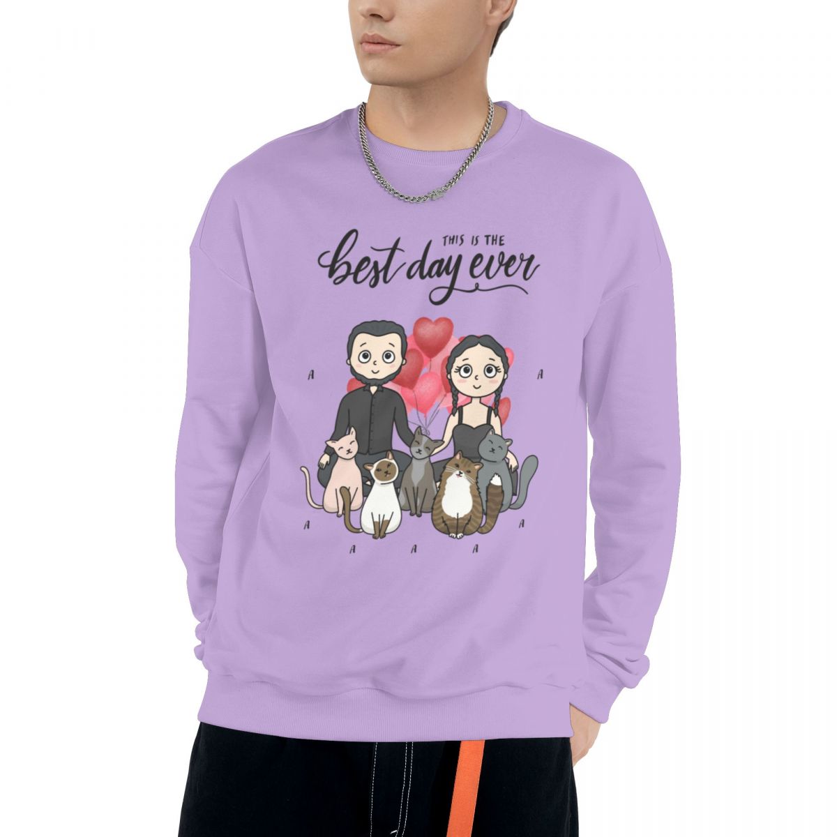 The best day ever- Personalized Custom Eight-Color 310G Cotton Crew-Neck Sweatshirt