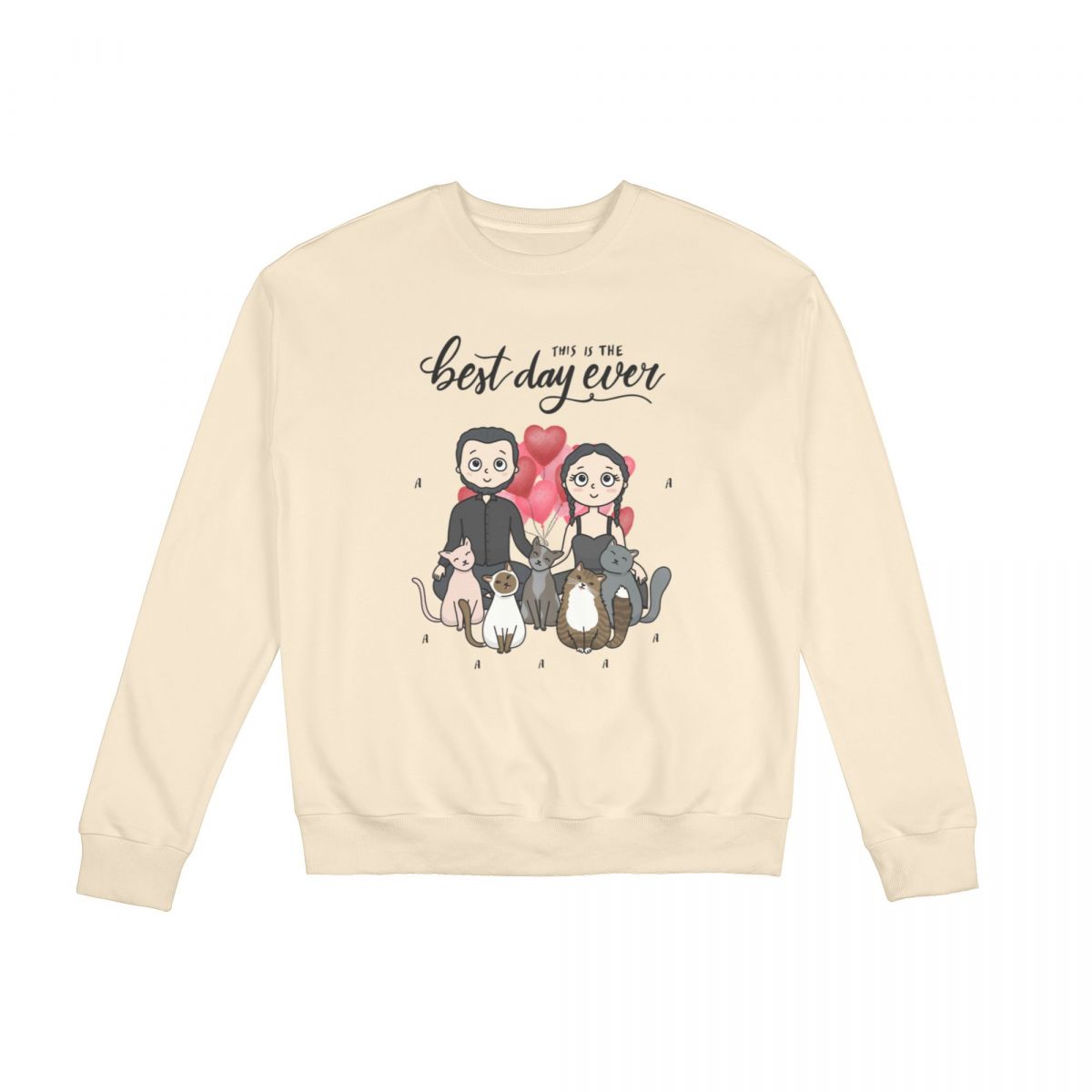 The best day ever- Personalized Custom Eight-Color 310G Cotton Crew-Neck Sweatshirt