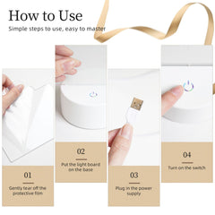 The day we met-Personalized Custom Acrylic Light Panel with Base