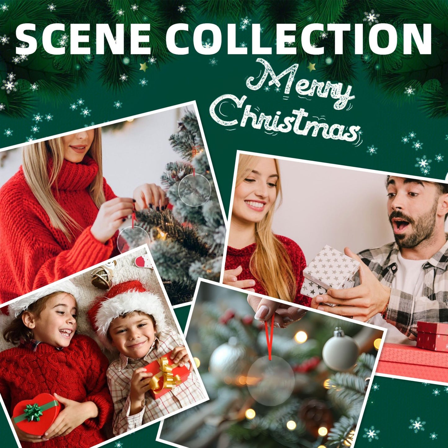 Merry Christmas-Personalized Custom Round Glass Pendant