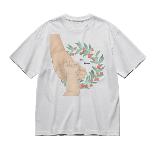 Baby mama to this angel - Christmas-200g High-Quality 100% Cotton T-Shirt with Heat Transfer Printing