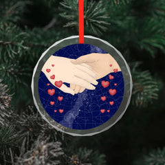 Together since...-Personalized Custom Round Glass Pendant