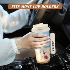 What Day Is Today Who Cares Summer Vibe, Beach-Personalized Custom 316 Stainless Steel Dual-Drinking Water Bottle