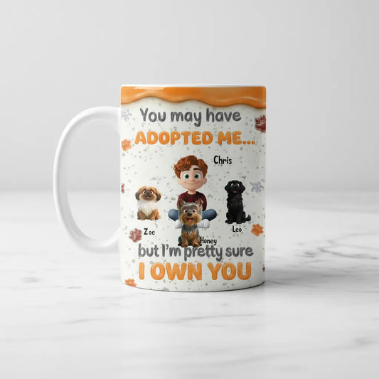 Personalized "I Own You" Funny Dog Mug | Custom Pet Names Gift for Dog Mom | 11oz & 15oz