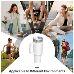 The "A Girl and Her Dogs" Custom 40oz Tumbler with Handle - Fits Car Cup Holders & Keeps Ice for Hours