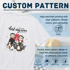 The best day ever-Personalization Custom 200g cotton T-shirt