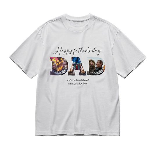 DAD - Photos-200g High-Quality 100% Cotton T-Shirt with Heat Transfer Printing