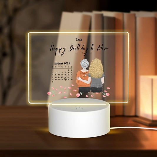 The day we met-Personalized Custom Acrylic Light Panel with Base