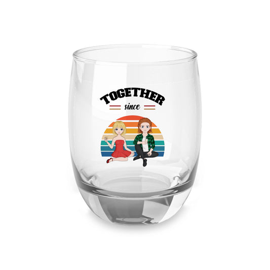 Together since- Personalized Whiskey Glass