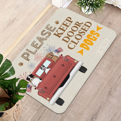 Dogs Planning Escape Truck-Premium Custom Diatomaceous Earth Door Mat | Made in USA
