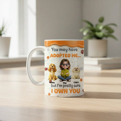 Personalized "I Own You" Pet Mug | Funny Custom Gift for Dog & Cat Mom - 11oz & 15oz