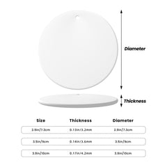 Rocking Christmas-Double-Sided Ceramic Round Pendant (Multiple Sizes Available)