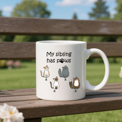 My siblings have paws- Personalization Custom Coffee 11/15 oz. Accent Mug