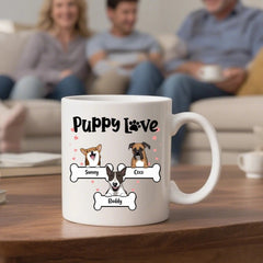 Puppy love- Personalization Custom Coffee 11/15 oz. Accent Mug