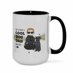 Cool Dog Father - Personalization Custom Coffee 15 oz. Accent Mug
