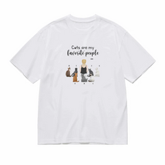 Cats are my favorite people -Personalization Custom 200g cotton T-shirt