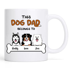 This Dog Dad belongs to- Personalization Custom Coffee 11/15 oz. Accent Mug