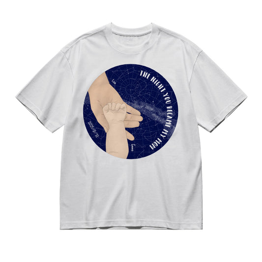 The night you became my parent - circle acrylic-200g High-Quality 100% Cotton T-Shirt with Heat Transfer Printing