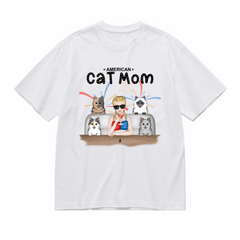 American Cat Mom-Personalization Custom 200g cotton T-shirt