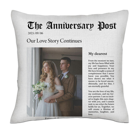 My dearest - photos- Linen Pillowcase + Pillow Insert Set
