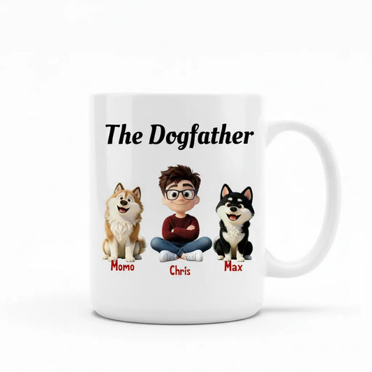 Personalized "The Dogfather" Mug - Funny Custom Gift for Best Dog Dad Ever