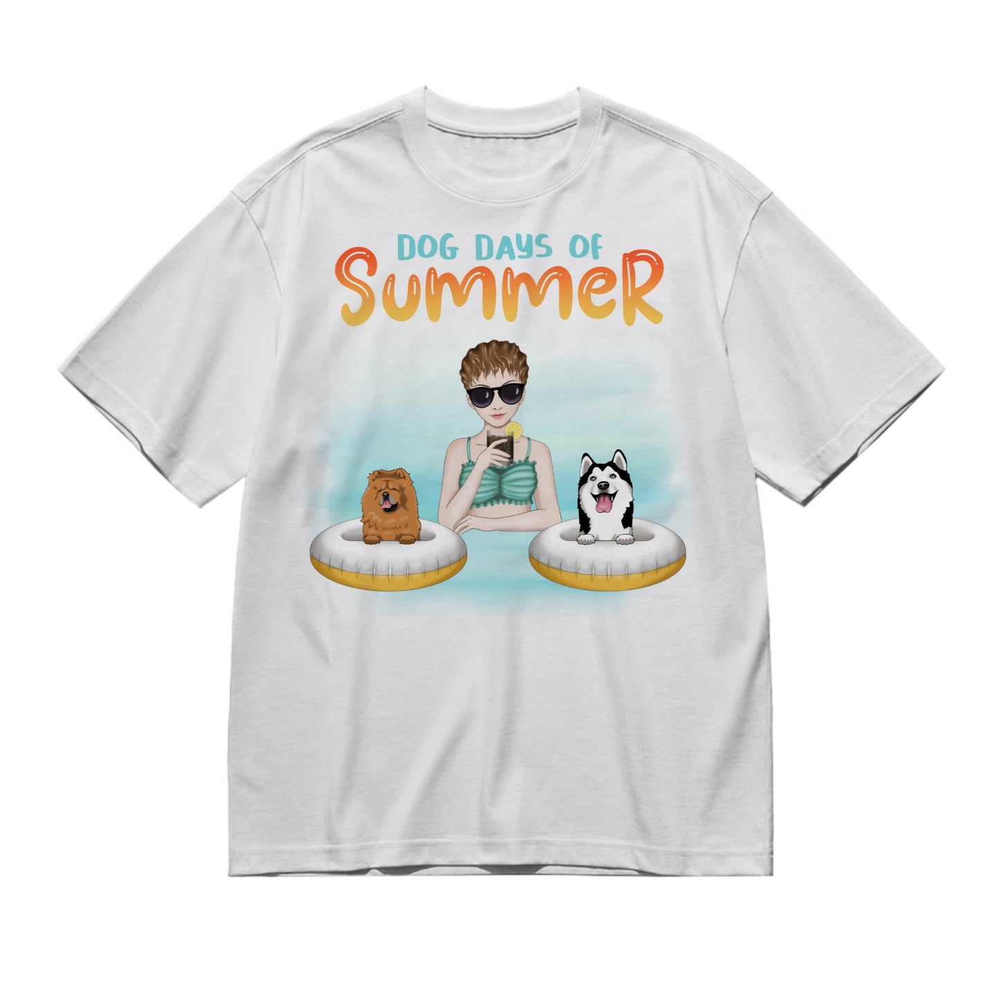 Female Frontal - Full Color-200g High-Quality 100% Cotton T-Shirt with Heat Transfer Printing