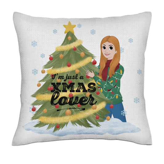 Christmas lover (Disney style - Woman)- Linen Pillowcase + Pillow Insert Set