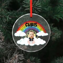 Baby - Chibi face cutout-Personalized Custom Round Glass Pendant