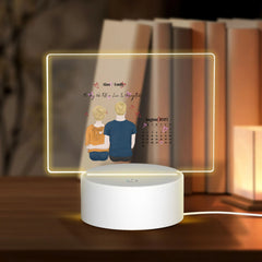 The day we met-Personalized Custom Acrylic Light Panel with Base