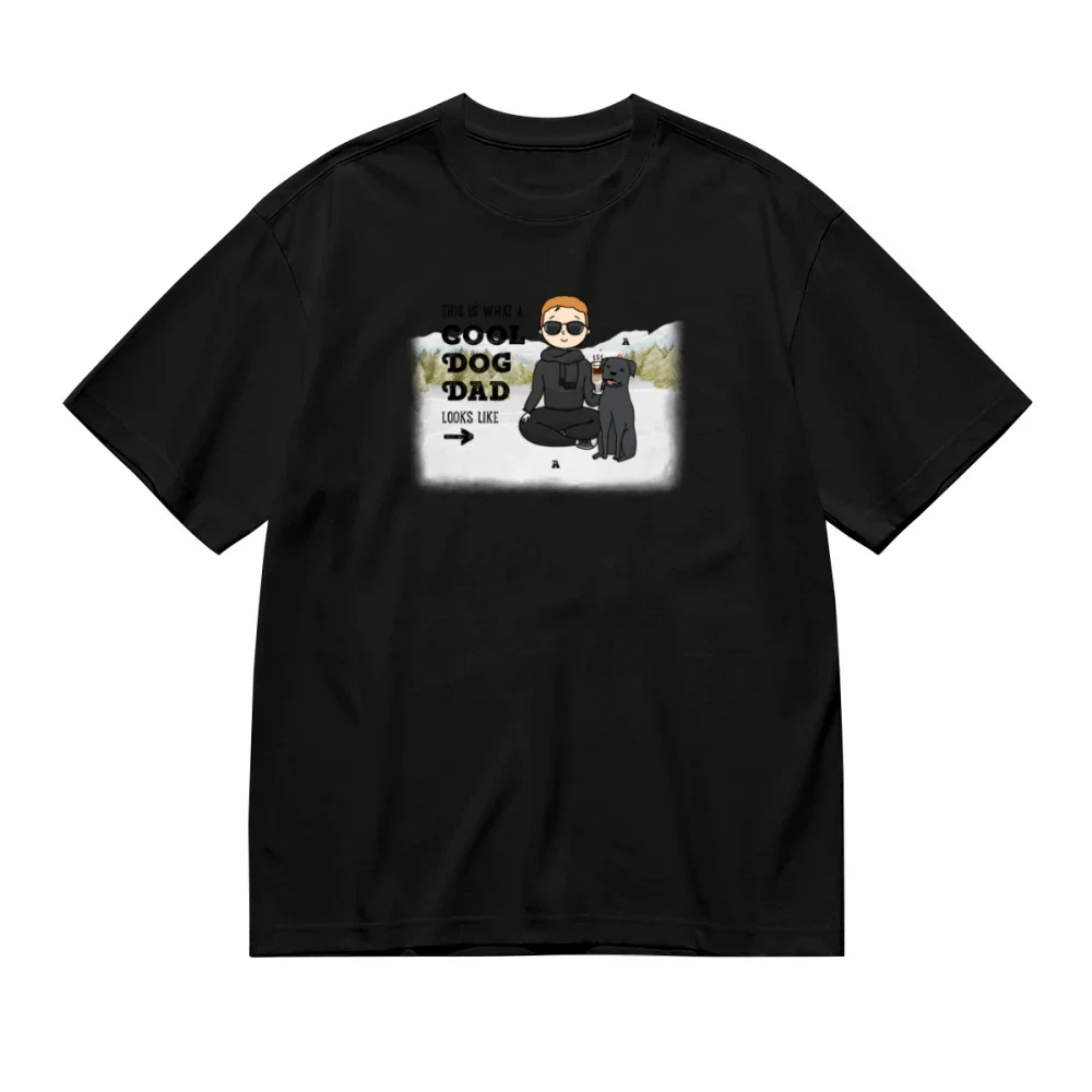 Cool Dog Father -Personalization Custom 200g cotton T-shirt