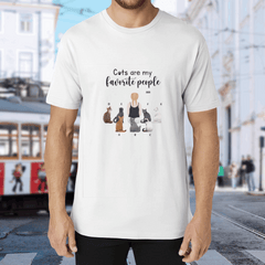 Cats are my favorite people -Personalization Custom 200g cotton T-shirt