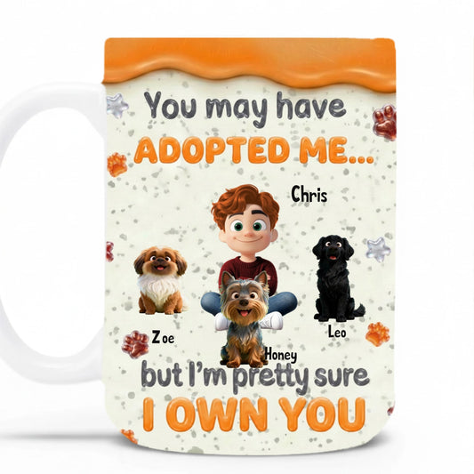 Personalized "I Own You" Funny Dog Mug | Custom Pet Names Gift for Dog Mom | 11oz & 15oz