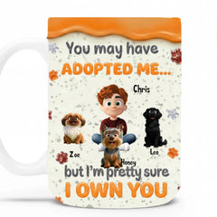 Personalized "I Own You" Funny Dog Mug | Custom Pet Names Gift for Dog Mom | 11oz & 15oz