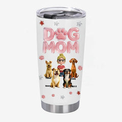 Personalized Dog Mom Tumbler with Custom Dogs & Names