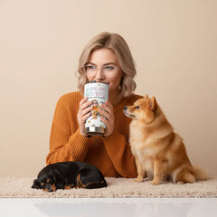 Personalized Dog Mom Tumbler - A Girl And Her Dog Custom 20oz Stainless Steel Cup