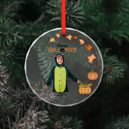 Trick or Treat -Personalized Custom Round Glass Pendant